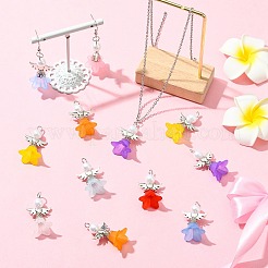 80 шт. подвески из акрила и сплава 8 цветов&nbsp;PALLOY-CJ00170