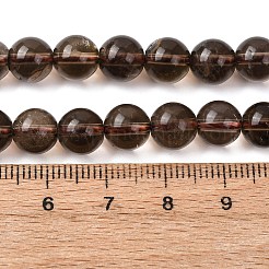 Природный дымчатый кварц нитей бисера&nbsp;G-G735-28-8mm