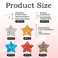 Набор для изготовления висячих сережек своими руками&nbsp;DIY-TA0006-55A