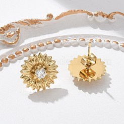 Серьги-гвоздики из нержавеющей стали 304 EJEW-R153-02G