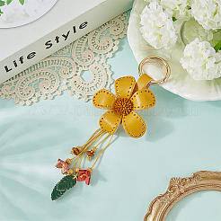 Брелок из кожи и сплава HJEW-WH20022-04B-12