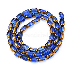 Стеклянные бусины с гальваническим покрытием &nbsp;X-EGLA-N008-015E