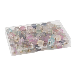 100 шт. блестящие подвески-кубики из матового стекла PALLOY-FS00042-02