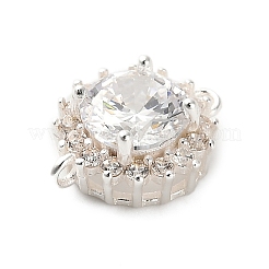 925 подвеска-коннектор из стерлингового серебра с прозрачным кубическим цирконием STER-U009-02S