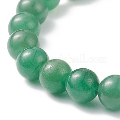 Эластичный браслет из натурального зеленого авантюрина BJEW-JB08747-04