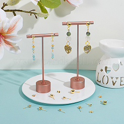 60 шт. 4 стиля фурнитуры для сережек-гвоздиков из нержавеющей стали 304 STAS-NB0001-99