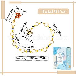 8 шт. акриловые бусины для вязания счетных рядов цепочек&nbsp;HJEW-SC00091