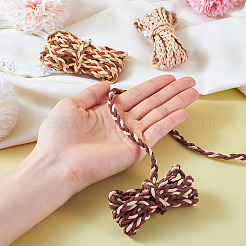 7.5 ярд двухцветного плетеного плоского шнура из искусственной замши&nbsp;LW-TA0001-04