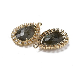 Подвески из натурального лабрадорита с огранкой в виде капли&nbsp;G-I375-01G-08