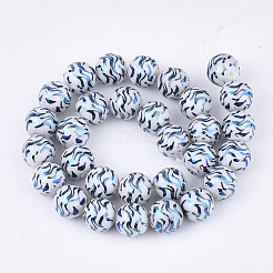 電気メッキガラスビーズセット  ラウンド  スチールブルー  10x9.5mm  穴：1.2mm  約30個/連  11.2インチ&nbsp;EGLA-S177-09B-03