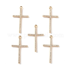 Латунные микропаве прозрачные подвески с фианитом KK-E068-VF238