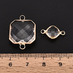 Латунь со стеклянными звеньями/соединительными подвесками&nbsp;GLAA-T027-14