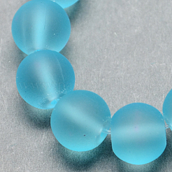 Fili di perline di vetro trasparenti per pitturare&nbsp;GLAA-S031-12mm-21