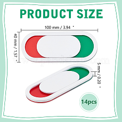 14 шт. акриловый красный зеленый слайдер-индикатор на дверь&nbsp;AJEW-WR0003-20A