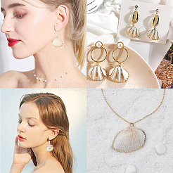 Гальванические подвески с морской раковиной&nbsp;SSHEL-SC0001-09