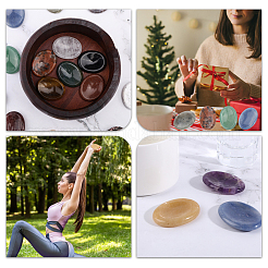 19 шт. 19 стиля овальный натуральный драгоценный камень для беспокойства G-GL0001-08