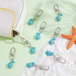 20 шт. подвеска в виде морской черепахи из синтетической бирюзы&nbsp;HJEW-NB00237