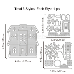 Halloween-Thema Kohlenstoffstahl Schneidwerkzeuge Schablonen&nbsp;DIY-WH0309-1186