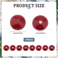 200шт ручной работы бусины лэмпворк&nbsp;LAMP-ME0001-23B