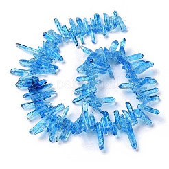 Натуральный кракле кварцевый кристалл окрашенные бусины нити G-I345-03B