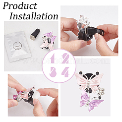 Украшения вентиляционного отверстия автомобиля сплава горный хрусталь AJEW-WH0248-511