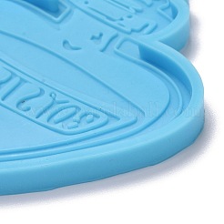 Флакон духов сердце со словом мальчики слезы кулон силиконовые Молды&nbsp;DIY-M034-24