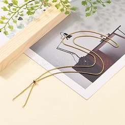 Ионное покрытие (ip) 304 нержавеющая сталь коробка цепи слайдер ожерелье изготовление&nbsp;AJEW-JB00777-02