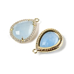 Подвески из натурального окрашенного белого нефрита в форме капли&nbsp;G-I382-01G-04