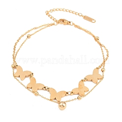 Schmetterlings-Satellitenketten aus Edelstahl 304&nbsp;BJEW-H643-06G