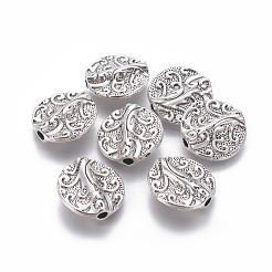 Сплавочные овальные бусины тибетского стиля  PALLOY-E552-35AS