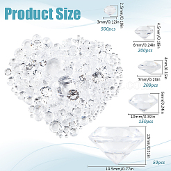 1100 шт. акриловые стразы с заостренной задней частью кабошоны&nbsp;GACR-SP0001-05A