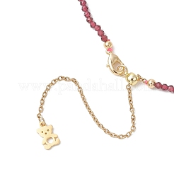 Ожерелья-лариаты из натуральных граненых бусин турмалина&nbsp;NJEW-JN05874