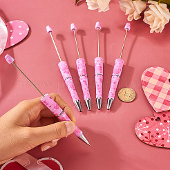 5 шт. тема Дня святого Валентина с сердечным узором пластиковая с железной шариковой ручкой FIND-TA0004-05