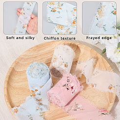 Cinta de poliéster estampada con flecos y flores&nbsp;LS-OCOR-WH20006-19B