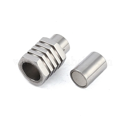 変色しない304ステンレススチール製マグネット留め具  六角  ステンレス鋼色  21x11x10mm  穴：6mm&nbsp;STAS-K282-03P
