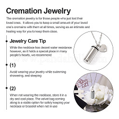 1 шт. комплект из открывающейся колонны из нержавеющей стали 304 с подвеской в виде урны для праха&nbsp;NJEW-TA0001-18