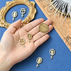 6 шт. 3 стиля латунные подвески с микропаве и кубическим цирконием&nbsp;KK-CJ0002-98