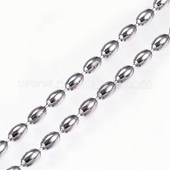 変色しない304ステンレススチールネックレス  留め金付き  ボールチェーンネックレス  ステンレス鋼色  19.05インチ（48.4cm）  2.3mm&nbsp;NJEW-D281-19