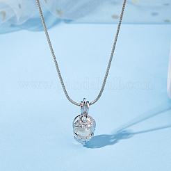 1 шт. 925 подвески из стерлингового серебра с микропаве из прозрачных кубических цирконий в форме клетки STER-HS0001-19