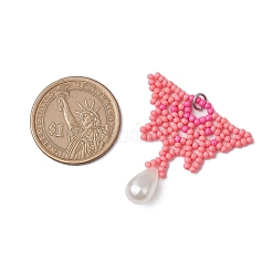 Подвески-бабочки из стеклянного бисера PALLOY-MZ00484-02