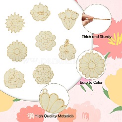 Деревянные большие подвески WOOD-CJC0019-09