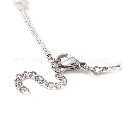 Ожерелье из натурального жемчуга и бисера для женщин NJEW-JN04215