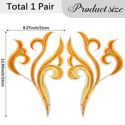 2 pièce de patchs à repasser/coudre en tissu brodé informatisé pour vêtements en nuage&nbsp;DIY-GF0012-97A