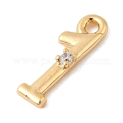 真鍮製マイクロパヴェキュービックジルコニアチャーム  ニッケルフリー  数  18KGP本金メッキ  13x4x2mm  穴：1.4mm&nbsp;KK-P340-24G-01