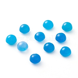 Natürliche blaue Achat-Cabochons, gefärbt, Pilz, 8x6.5 mm