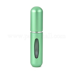 Portable Mini Spray Bottles, Aluminum Atomizer Shell, Plastic Inner Container, Refillable Atomizer Perfume Bottle, for Traveling, Column, Medium Sea Green, 80.8x17mm, Capacity: 5ml(0.17 fl. oz)
