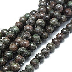 Fili di perline di prehnite africana naturale, tondo, 10mm, Foro: 1.2 mm, circa 39pcs/filo, 15.94 pollice (40.5 cm)