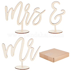 Mr et Mme signent pour le mariage, panneau en bois pour table chérie, accessoire photographique, vieille dentelle, 76~165x50~210x3mm, 6 pièces / kit