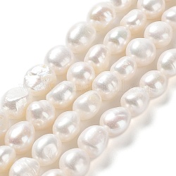 Fili di perle di perle d'acqua dolce coltivate naturali, due lati lucidati, grado 3 un, colore conchiglia, 10~11.5x10~11x8~9mm, Foro: 0.6 mm, circa 32pcs/filo, 14.17'' (36 cm)