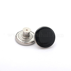 ジーンズ用合金ボタンピン  航海ボタン  服飾材料  ブラック  20mm